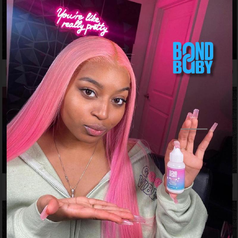 BondBaby Trio - Lace Melting Adhesive, Lace Glue Remover & Wax Stick for Haircare - Gentle Jojoba Formula - Strong Hold, Non-Greasy, Flexible Firm Grip