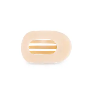 Teleties Almond Beige Large Flat Round Hair Clip