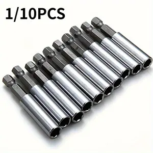 "1/10pcs Powerful Magnetic Drill Bit Holder for Easy Socket Extension - 1/4"" Hex Compatible"