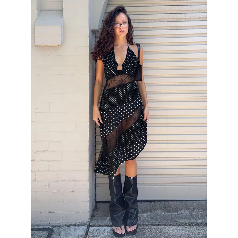 oh polly asymmetric scarf detail midaxi dress - TikTok Shop