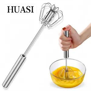 HUASI Semi-Automatic Egg Beater - Handheld Kitchen Mixer for Quick and Efficient Blending of Eggs and Other Ingredients, Kitchen Mixer, Blending Tool, Cooking Gadget (12.2 inch)