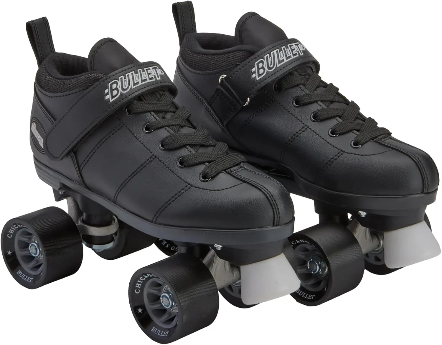 Chicago Skates Bullet Speed Roller Skates – Adjustable Quad Roller Skates Women Men, Durable Skates, Top Performance with Front Stopper, 62mm Urethane Wheels, Low-Cut Ankle Boot, Indoor Outdoor Toys
