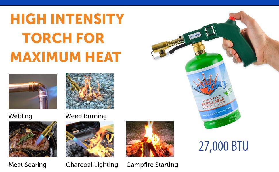 Flame King High Intensity Propane Cooking Searing Torch with Auto-Ignition & Comfort Handle Flame King High Intensity Propane Cooking Searing Torch with Auto-Ignition & Comfort Handle