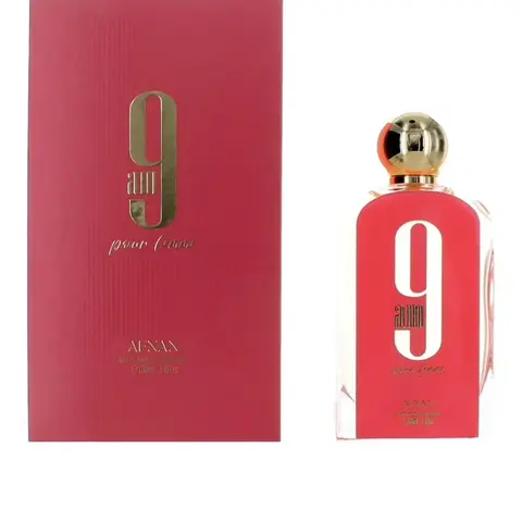 Afnan | 9 AM | Pour Femme | Women's Fragrance | 100 ML 3.4 OZ | Eau De Parfum | Cardamom - Pink Pepper & Lavender