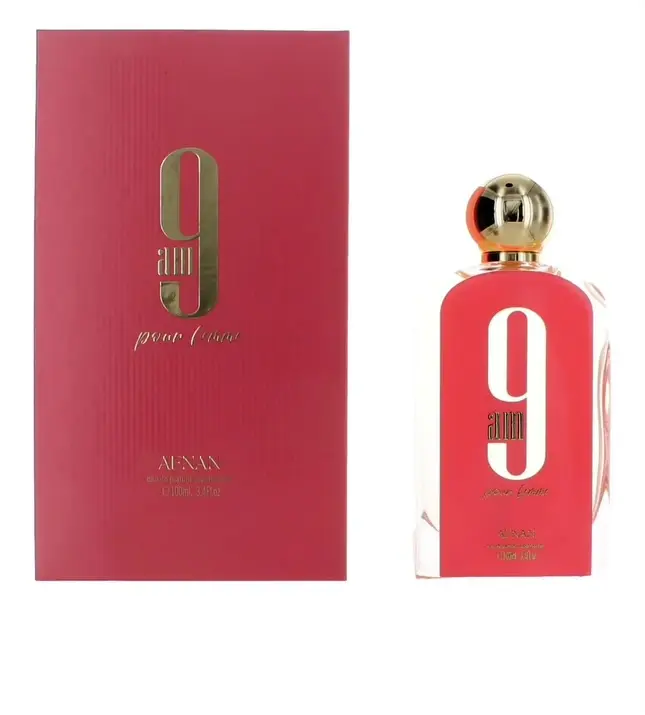 Afnan | 9 AM | Pour Femme | Women's Fragrance | 100 ML 3.4 OZ | Eau De Parfum | Cardamom - Pink Pepper & Lavender