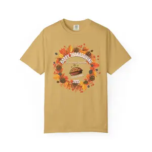Comfort Colors Happy Thanksgiving "I'm Here for the Stuffing" T-Shirt Fall 2025 Edition Cotton Top Women's Black Relaxed Fit Printed Tee