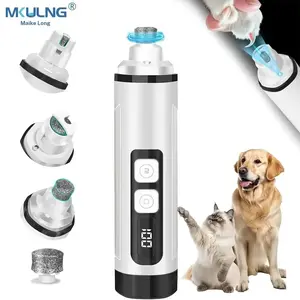 Ultra Quiet Electric Pet Dog & Cat Nail Clippers, Paw Trimmer, LED Lighted High-Speed Nail Grinders for Grooming Small/medium/large Pets