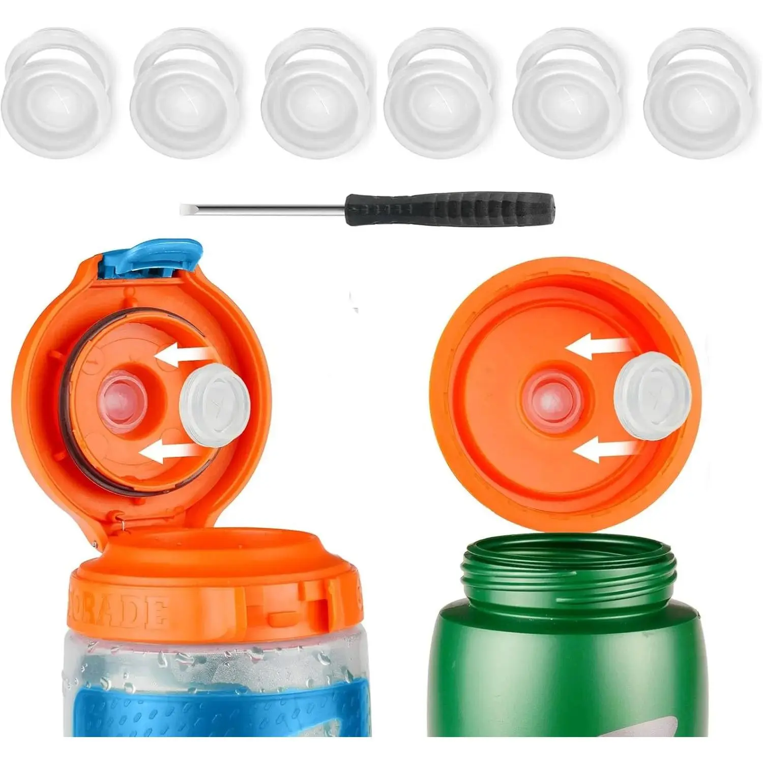 Dispensing Valves Compatible with Gatorade Water Bottle - Replacement Accessories for Gatorade Gx Water Bottle Gatorade 32oz Bottle Drinkware Plastic