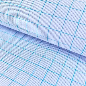 16 Count White Aida Cotton Embroidery Fabric with Washable Grid Lines, 16 Holes Per Inch, Perfect for Cross Stitch and Needlework (29" W x 39" L)