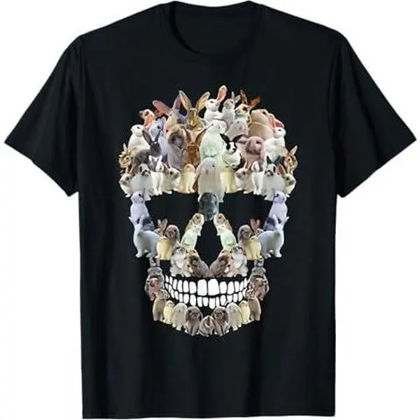 Scary Skull Bunny Rabbit Horror Halloween T-Shirt