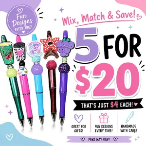 5 for $20 Live Beaded Pens Pick
