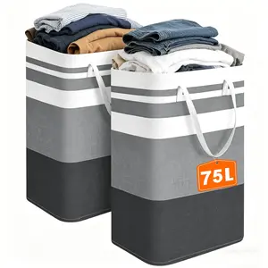 Large Laundry Bag, Waterproof,Collapsible Tall Clothes Hamper with Extended Handles for Clothes Toys in the Dorm and Family