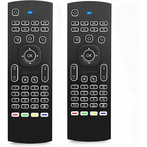 2 Pack MX3 Pro Mini Keyboard Backlight Fly Remote ,Android TV Remote Control,IR Learning Mini  Keyboard for Android TV Box.HTPC.IPTV,Networked Set-top Box,Mini PC( not Included)