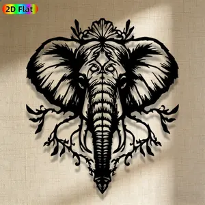 1pc Avant-Garde Elephant Head Metal Wall Art, Avant-Garde Elephant Head Statue Mural, Iron Craft, Perfect for Living Room, Garden, Zoo Corner Decor, Intricate Craftsmanship, Artistic Metalwork, Christmas Decor, Ideal Gift for Nature Lovers