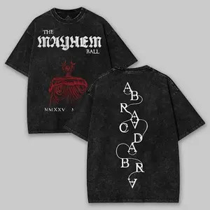 Mayhem Ball Red Dress TShirt, Front & Back Design, Mayhem Ball Abra-Ca-Dabra, Mayhem Tour Shirt, Unisex Bella Canvas, Little Monster Gift Cotton Fabric