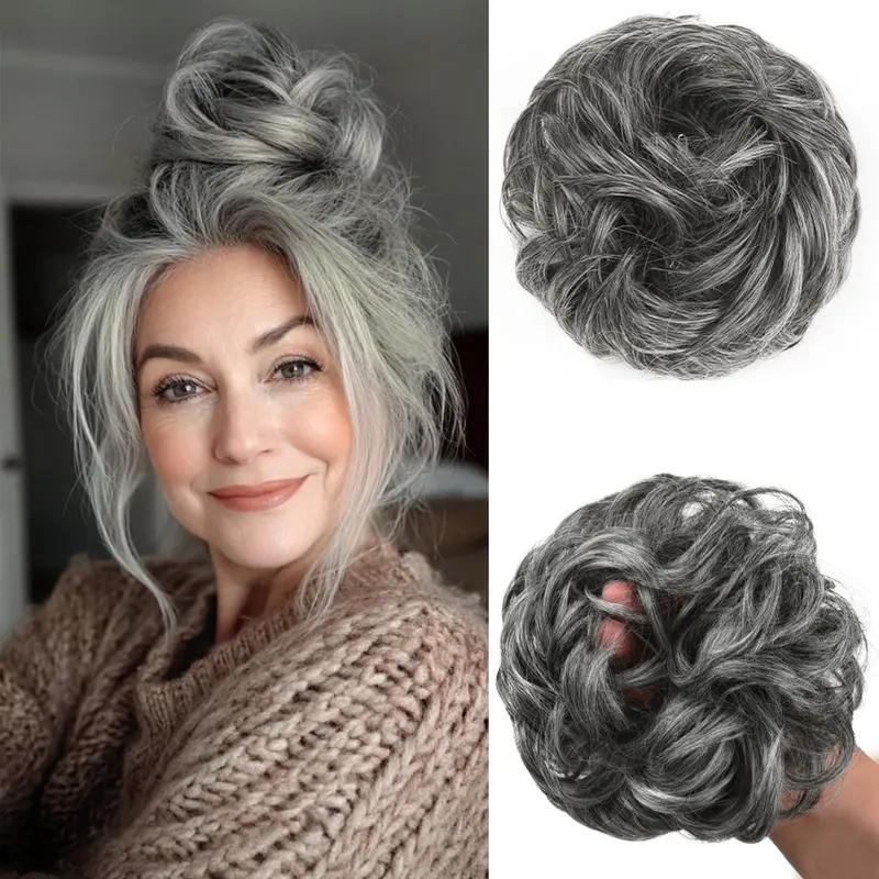 Long ahir messy bun last all fay - TikTok Shop display picture 3