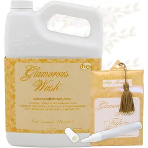 Tyler Glamorous Wash 32oz Liquid Detergent with Stain Remover Pen and Dryer Sachets - High Maintenance for Hand & Machine Use