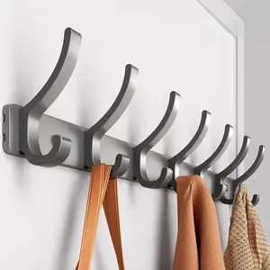 Wall-mounted coat hook, no-drill required, adhesive hook for entryway and hallway, strong load-bearing coat and hat hook