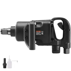 fathersdaygift VEVOR 1 Inch Air Impact Wrench, Up to 2730 ft-lbs Reverse Torque Output 1 Pneumatic Impact Gun Lightweight w/ 2 Handles for Heavy Duty RepairsandMaintenance