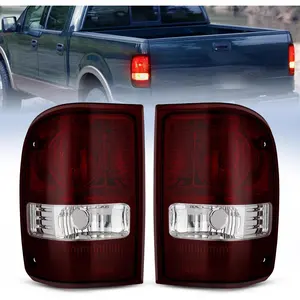 Nilight Taillight Assembly Compatible with 2001 2002 2003 2004 2005 2006 2007 2008 2009 2010 2011 Ford Ranger without STX Model Rear Lamp OE Style Driver and Passenger Side Dark Red Lens