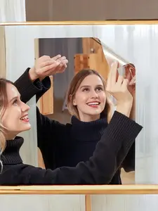Unbreakable Shatterproof HD Flexible Mirror Sticker Peel And Stick Self Adhesive Removable No Wall Damage Soft Mirror Sheet Funny Distorted Funhouse Mirror Decor For Dorm Bedroom Closet Full Length Door Mirror Xichen kitchen