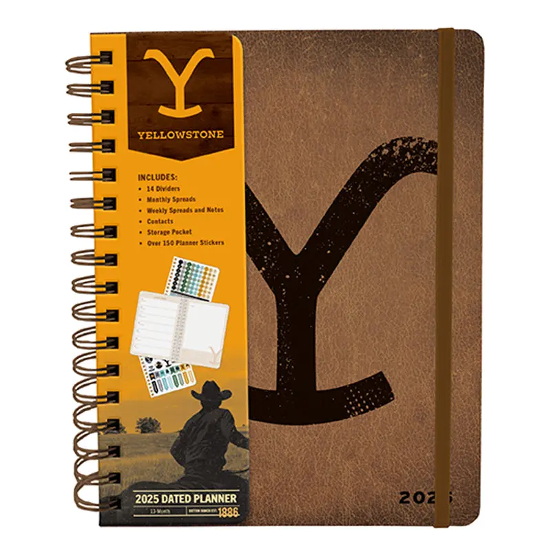 2025 Yellowstone Dutton Ranch 13-Month Weekly Schedule Planner, Office Stationery Planner Notebook