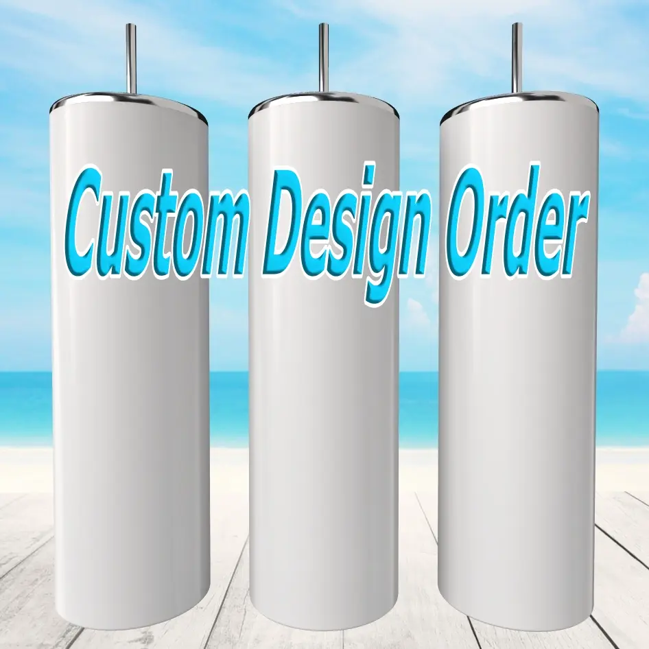 Custom Design Order 20 oz Tumbler Drinkware Insulated Skinny Portable with Lid and Straw for Coffee and Cold Drinks