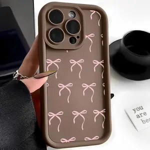 Bowknot Pattern Phone Case Casing, Cute Anti-drop Cellphone Protective Case, Total Protective Shockproof Mobile Phone Cover for iPhone 11 12 13 14 15 16 Pro Max/Pro/Plus