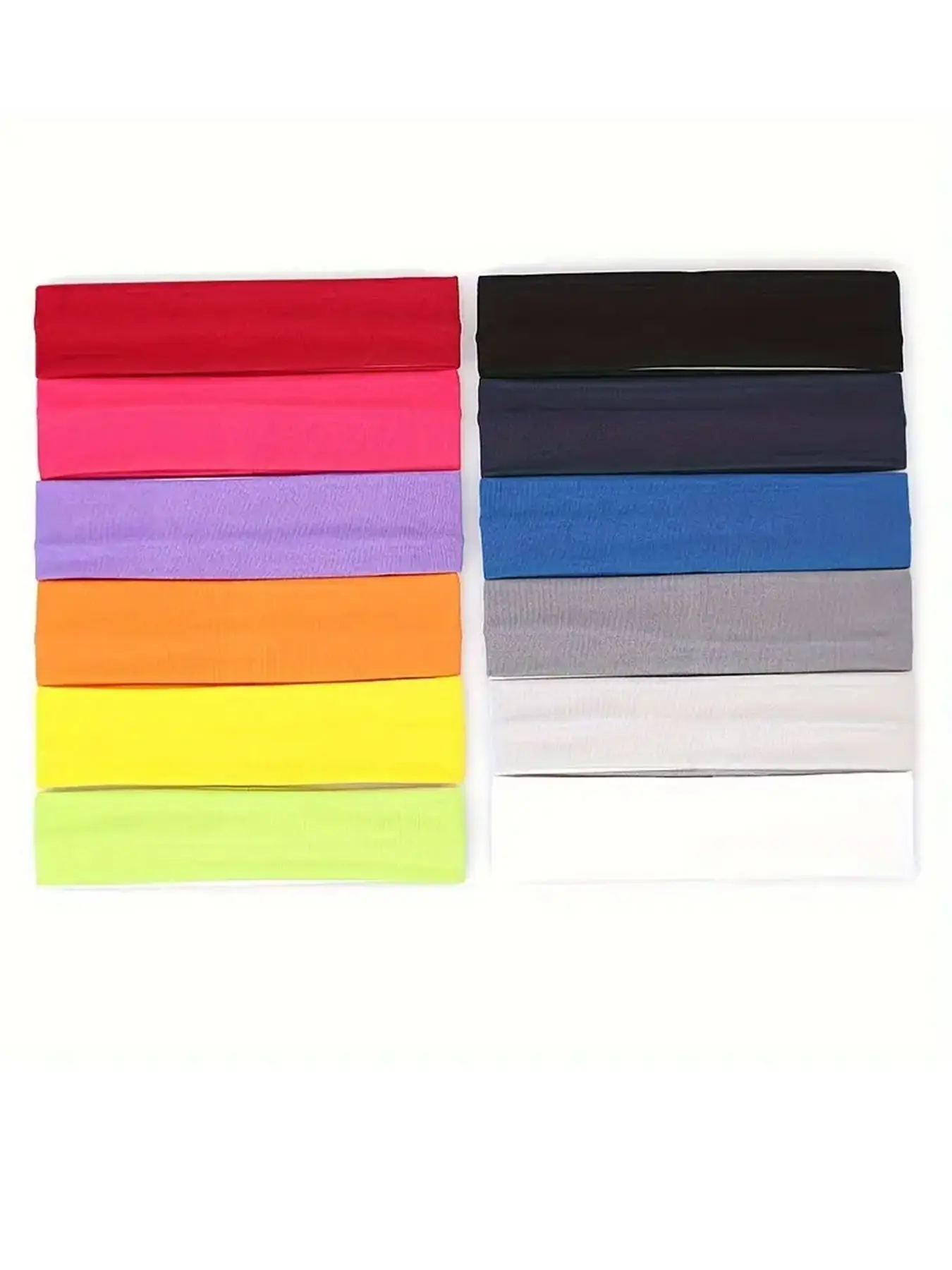 18 Pcs Women's Multi-Color Sports Elastic Sweat-Absorbent Headbands, Yoga Running Hair Accessories, All Seasons