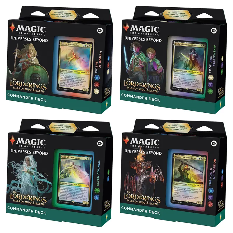 mtg lotr commander decks elven council Magic: The Gathering The Lord of The Rings: Tales of Middle-Earth Deck 3 + Collector Booster Sample Pack : Toys & Games earth as you take on the role of legendary characters and battle for the fate of the land The Lord of The Rings: