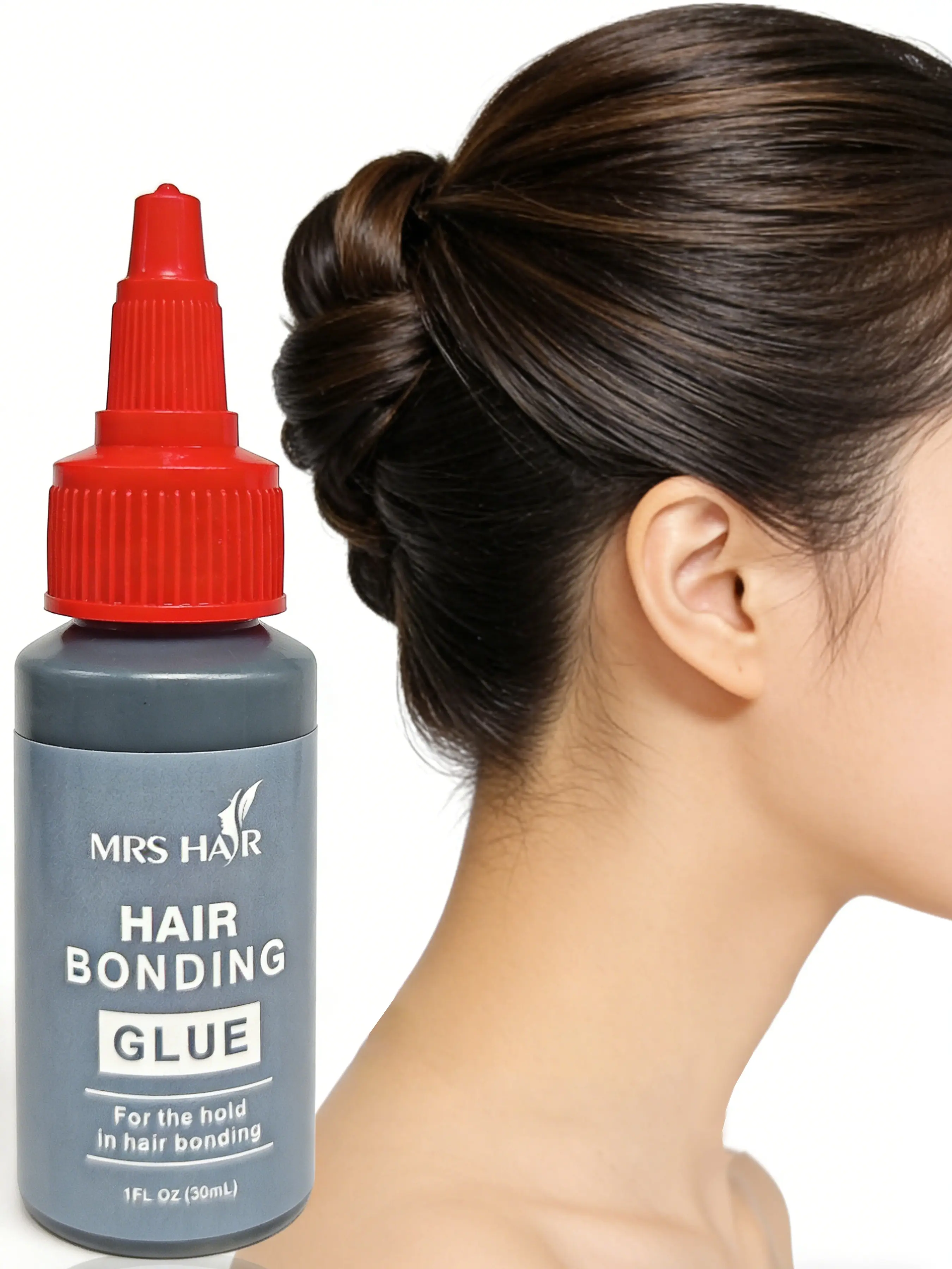 Salon Professional Hair Extension Glue 1oz, Wig Attachment Gel, Hair Lace Glue, Wig Adhesive, Long-Lasting Hold, Easy to Use, Professional Hair Care Solution