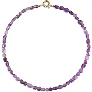 Beaded Necklaces for Women Trendy - Natural Beaded Choker Necklace Healing Gemstone Necklaces Chakra Crystal Necklace Jewelry Gifts
