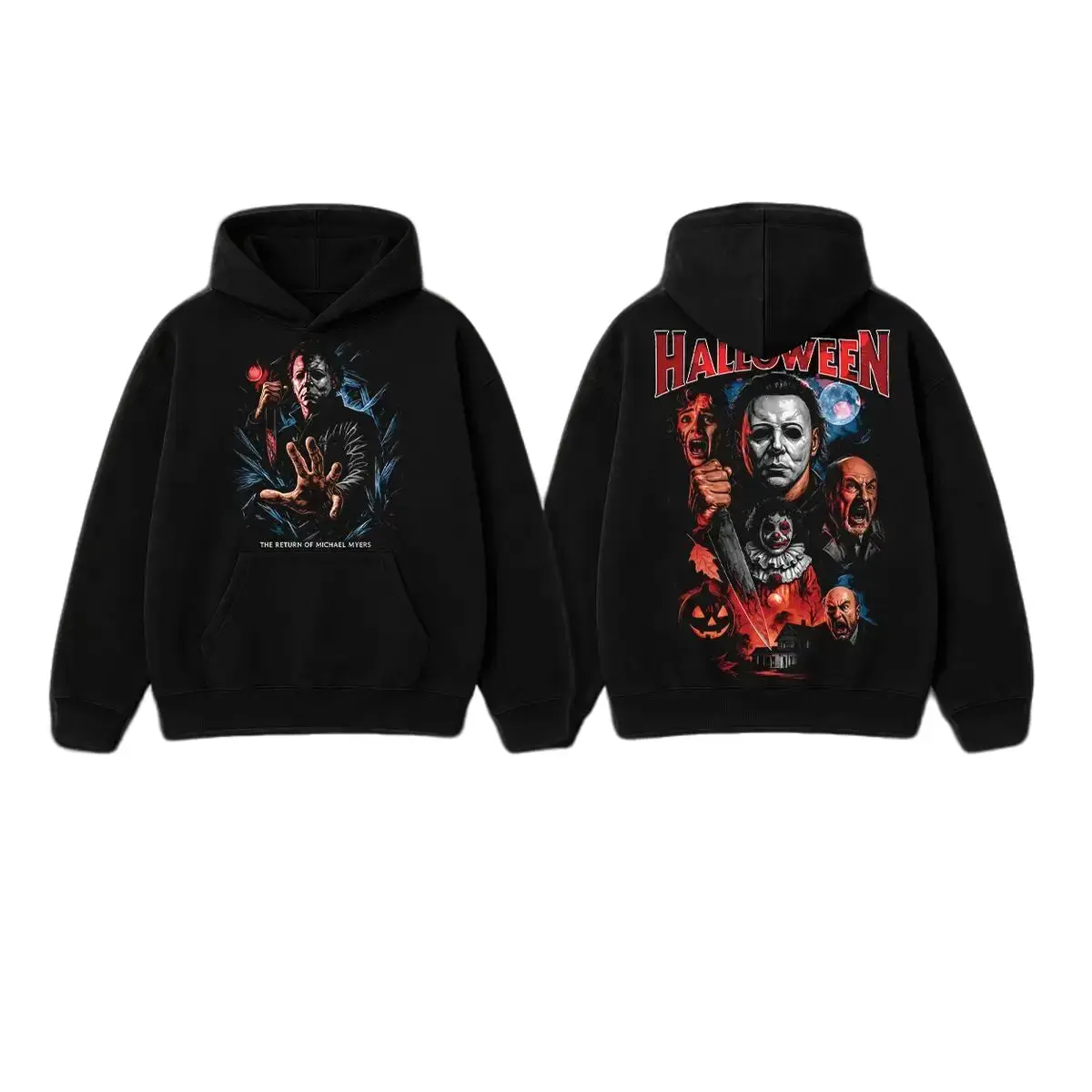 Vintage Michael Myers Killer - Halloween Horror Movie Gildan Unisex T-Shirt, Sweatshirt & Hoodie, Premium Cotton Horror Movie Shirt, Horror Movie Character Halloween Tee, Horror Icon Outfit, Spooky Halloween T-Shirt