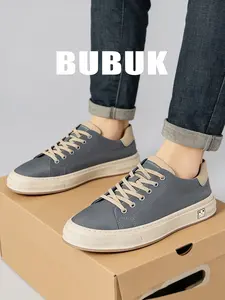 BUBUK Men's Trendy Casual Sneakers, Durable Anti-Slip Rubber Sole, Breathable Comfortable Upper, Ideal for Daily Commute, Bubuk Fashion Shoes