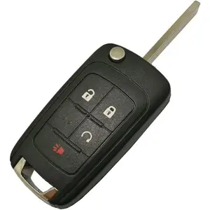 Folding Flip Replacement Fob Cover fit for Chevy Equinox Malibu Cruze Camaro Sonic GMC Terrain Keyless Entry Fob Shell