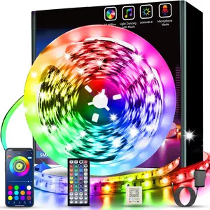 Led Lights for Bedroom 100 ft (2 Rolls of 50ft) Music Sync Color Changing RGB Led Strip Lights with Remote App Control Bluetooth Led Strip, Lights for Room Home Kitchen Party Decor