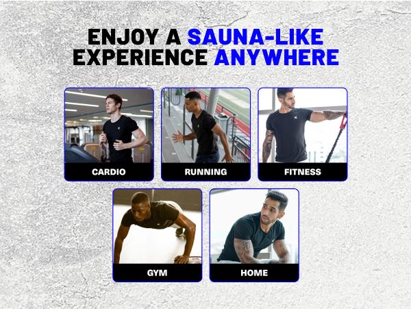 [Kewlioo Official]  3-Pack Men's Heat Trapping Sauna T-Shirt for Gym, Exercise, 3-pack Multi Color Athletic Workout Clothing Athletic Training Apparel High Performance Activewear  Tee