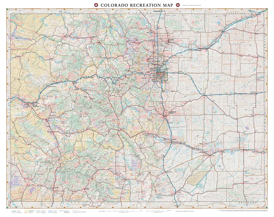 Colorado Recreation Wall Map