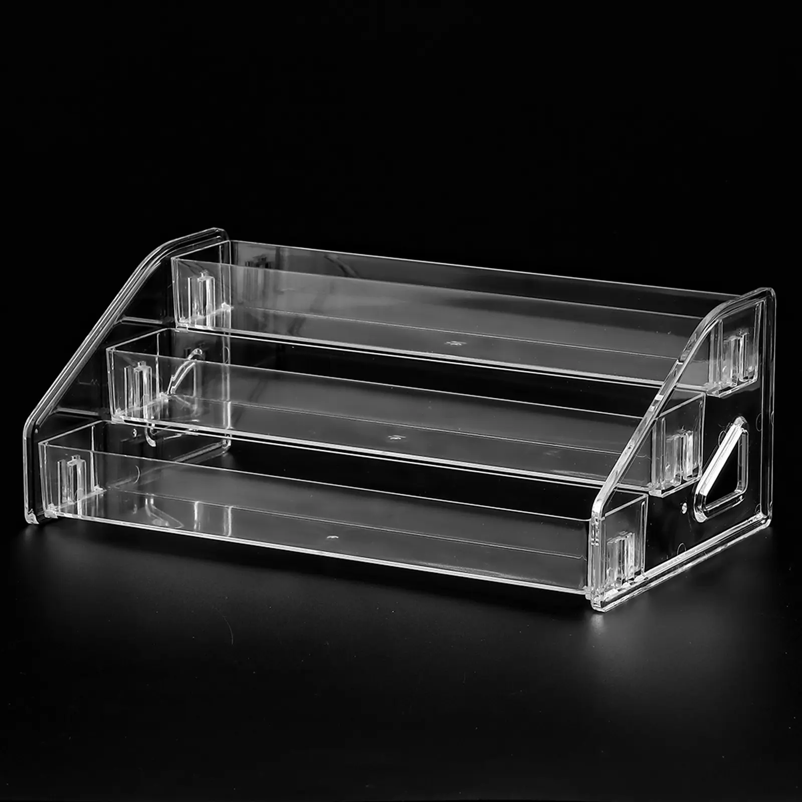 3 Layer Nail Polish Cosmetic Organizer Clear Acrylic Makeup Storage Stand Rack Essential Oil Eyeglasses Display Holder