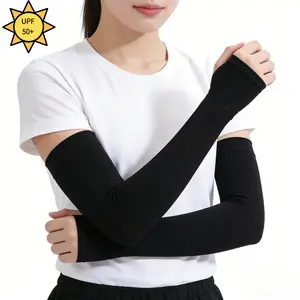 Unisex Sports Arm Sleeves with Thumb Hole, 1 Pair UV Protection Arm Sleeve, Outdoor Sports Protection Accessories, National Day Offers,UV Protection Cooling Arm Sleeves ,Sun Protection Arm Sleeves With Thumb Holes for Men Women