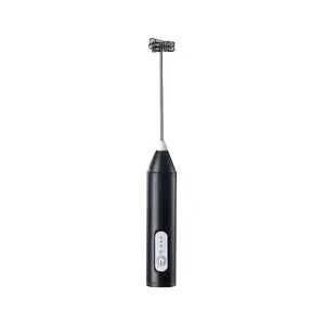 Electric Milk Frother USB Rechargeable Handheld 3-Speed