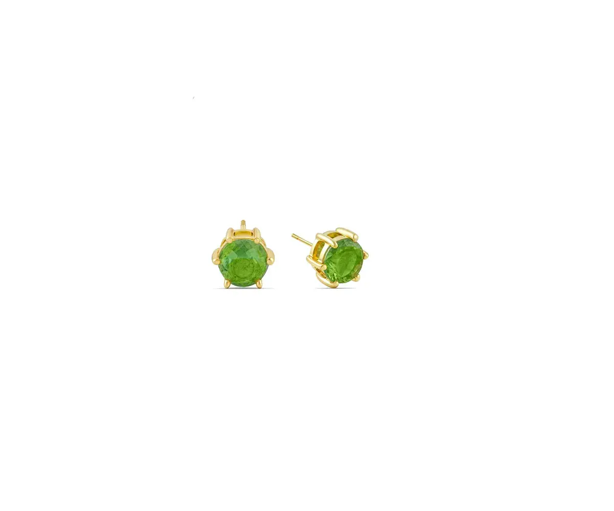 Peridot stud  Earrings - August Birthstone