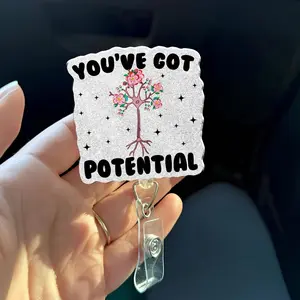 You've Got Potential Badge Reel - Vascular Surgeon OR Nurse Retractable Medical ID Holder EAW
