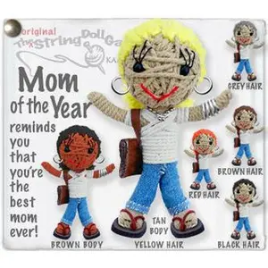 Mom of the Year String Doll Keychain | Bag Charm