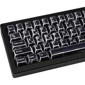 PBT Keycaps 136  Manga Theme Custom Keycaps Set, Cherry Profile Dye-Sublimation Black Key Caps for 61/64/68/84/87/100/104/108 Cherry Gateron MX Switches Mechanical Keyboard