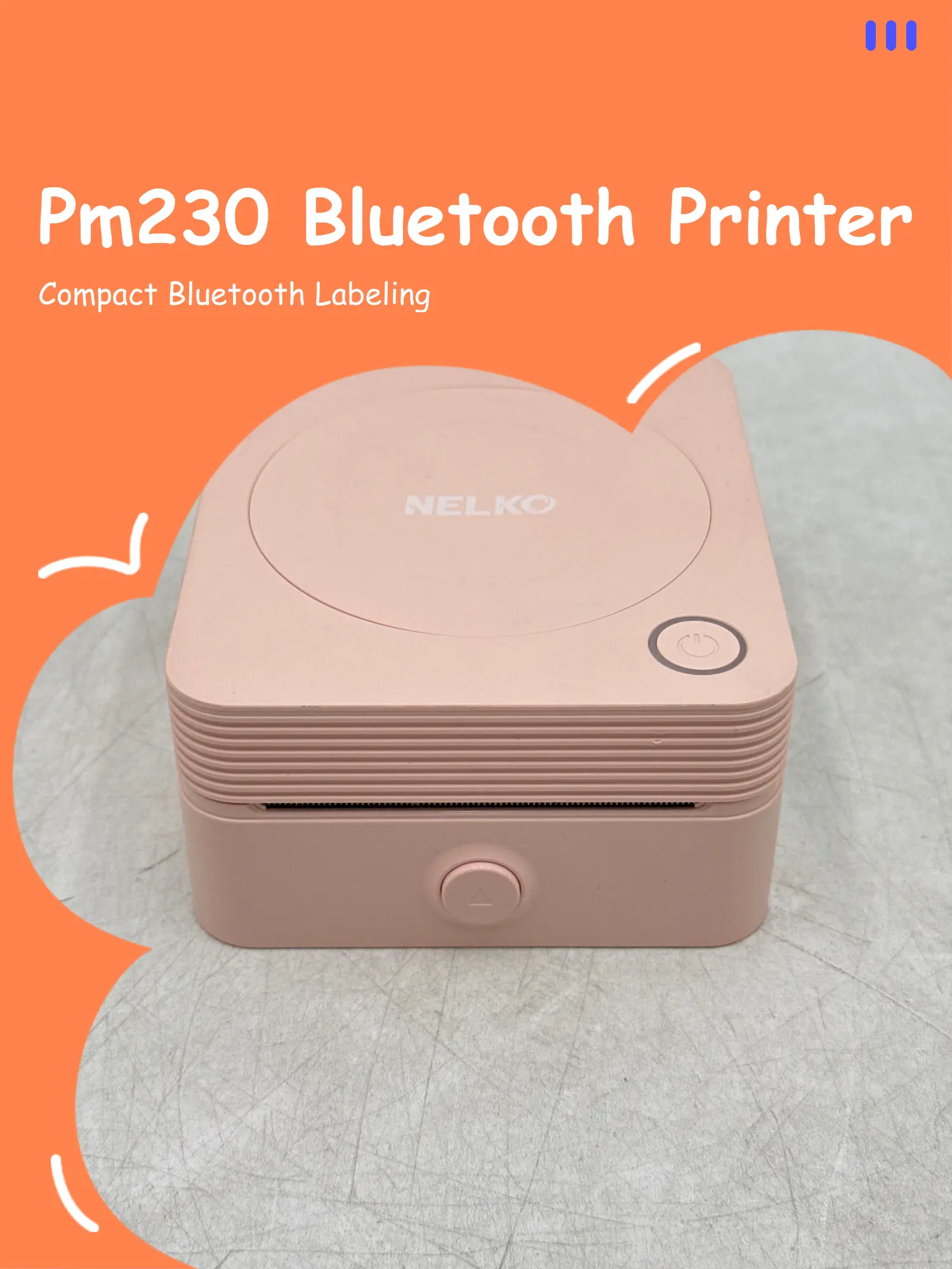 Nelko Portable Mini Printer PM230 Bluetooth Sticker Maker Pink