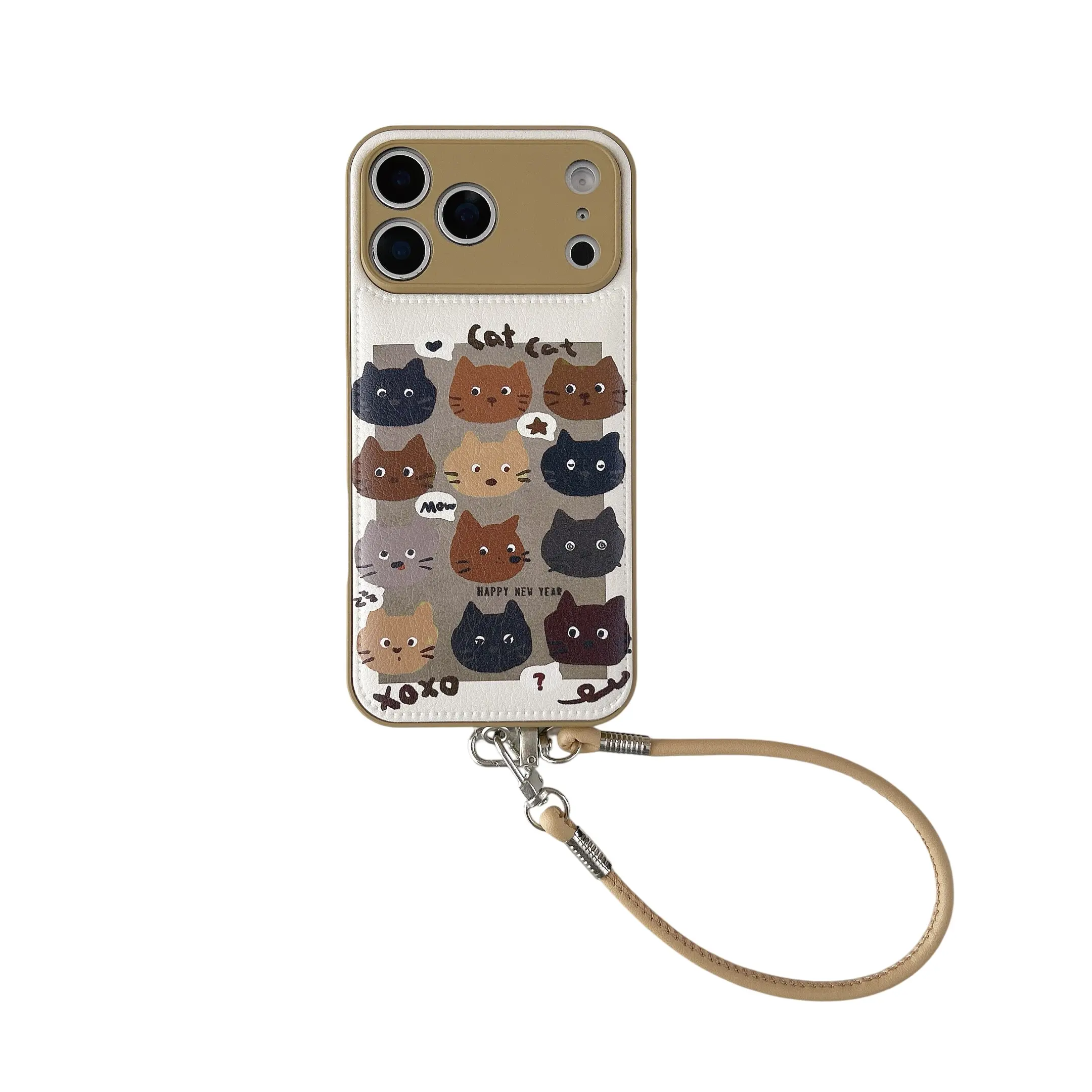 Luxury Full Screen Cat Design Phone Case with Wrist Strap, Ultra-Thin  Protective Cover for Apple iPhone 17 Pro Max/16/15/14/13 Pro Max - TikTok  Shop