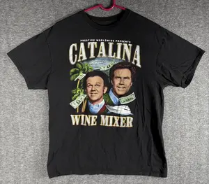 Prestige Worldwide Step Brothers Artwork Catalina Wine Mixer T-Shirt Size Large
