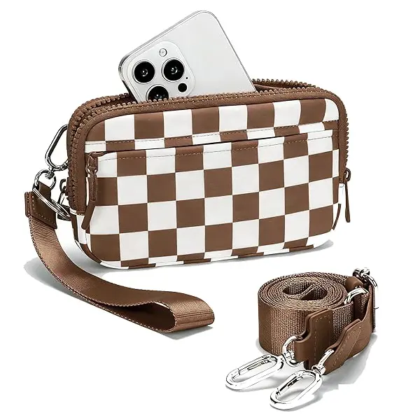 Iris Multi Pockets Crossbody Bag wallets women with Keychain - Nylon Wristlet & Crossbody Bag for Women, Fits Most Smartphones,Multi-Card Wallet Stylish & Versatile wallets Daily Use purse SpringStatements