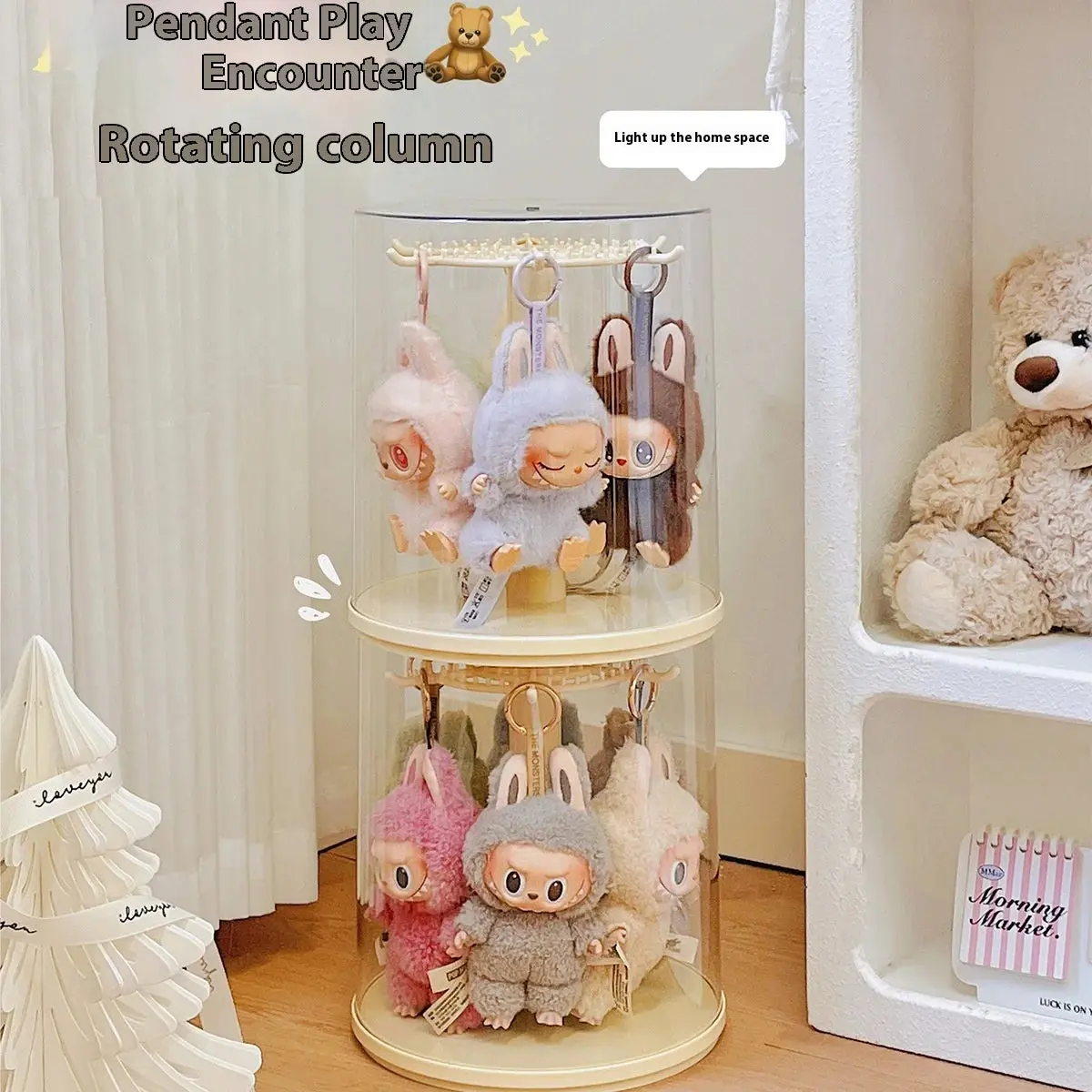 Labubu Pendant Display Box Rotating